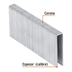 Grapas 7/16" x 2" 1000 Unidades Truper 13349