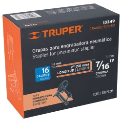 Grapas 7/16" x 2" 1000 Unidades Truper 13349