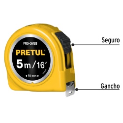 Wincha 5 Metros x 19mm Pretul 21606