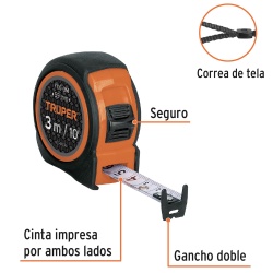 Wincha 3 Metros x 16mm Truper 12771