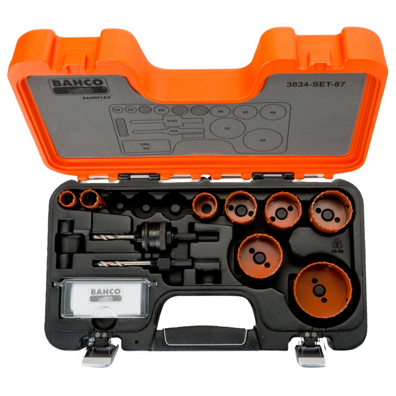 Set de Sierras Copa Bimetálica Sandflex 12 Pzs Bahco 3834-SET-87