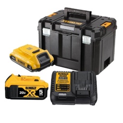 Rotomartillo Sds-Plus + Atornillador de Impacto 1/4" 20V 2 Bat + Amoladora 4 1/2" Dewalt DCK260D1P1T-K8