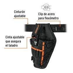 Cinturón Porta Taladro 3 Bolsillo Truper 19588