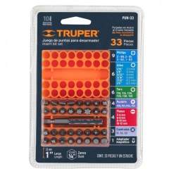 Juego de Bits y Adaptadores 33 Piezas Truper 17788
