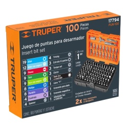 Juego de Bits y Adaptadores 100 Piezas Truper 17794