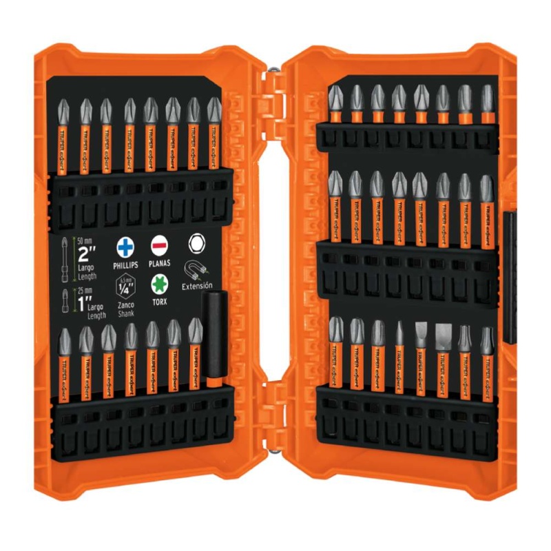 Juego de Bits y Adaptadores 40 Piezas Truper 101966