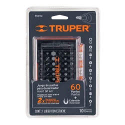 Juego de Bits y Adaptadores 61 Piezas Truper 10758