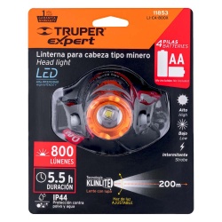Linterna Luz Blanca Neutra 1 Led 800 Lm Truper 11853