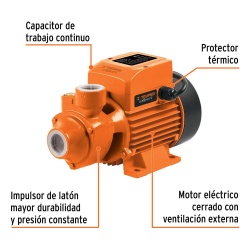 Bomba de Agua Periferica 1/2HP 42 L/min Truper 15019
