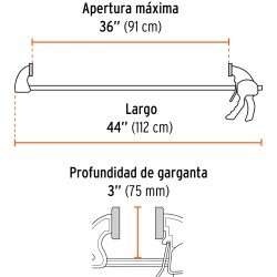 Prensa Quick Grip 36" Truper 102641