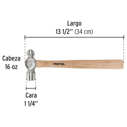 Martillo de Bola 16 Oz Pretul 22658