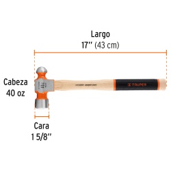Martillo de Bola 40 Oz Truper 16905