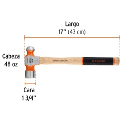 Martillo de Bola 48 Oz Truper 16906