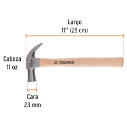 Martillo de Uña Curva 11 Oz Truper 10557
