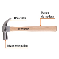 Martillo de Uña Curva 11 Oz Truper 10557