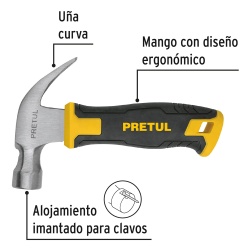 Martillo de Uña Curva 10 Oz Pretul 22291