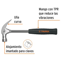 Martillo de Uña Curva 16 Oz Truper 16700