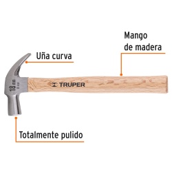 Martillo de Uña Curva 8 Oz Truper 10554