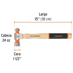 Martillo de Bola 24 Oz Truper 16903