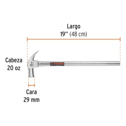 Martillo de Uña Curva 20 Oz Truper 11175
