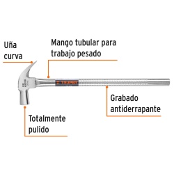 Martillo de Uña Curva 20 Oz Truper 11175