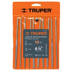 Juego de Limas de Aguja 6 1/4" 10 Piezas Truper 15239