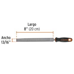 Escofina Media Caña 13/16" x 8" Corte Bastarda Truper 15321