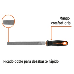 Lima Plana 3/4" x 8" Corte Bastarda Truper 15311