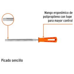 Lima Triangular 17/32" x 7" Corte Bastarda Truper 19680