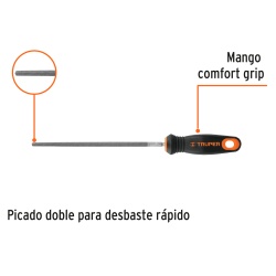 Lima Redonda 5/16" x 8" Corte Bastarda Truper 15316