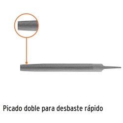 Lima Media Caña 1" x 10" Corte Bastarda Truper 15173