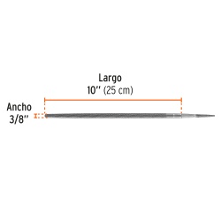 Lima Redonda 3/8" x 10" Corte Bastarda Truper 15191