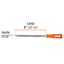 Lima Triangular 17/32" x 8" Corte Bastarda Truper 19681