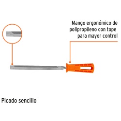 Lima Triangular 17/32" x 8" Corte Bastarda Truper 19681