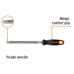 Lima Triangular 11/16" x 8" Corte Bastarda Truper 15308