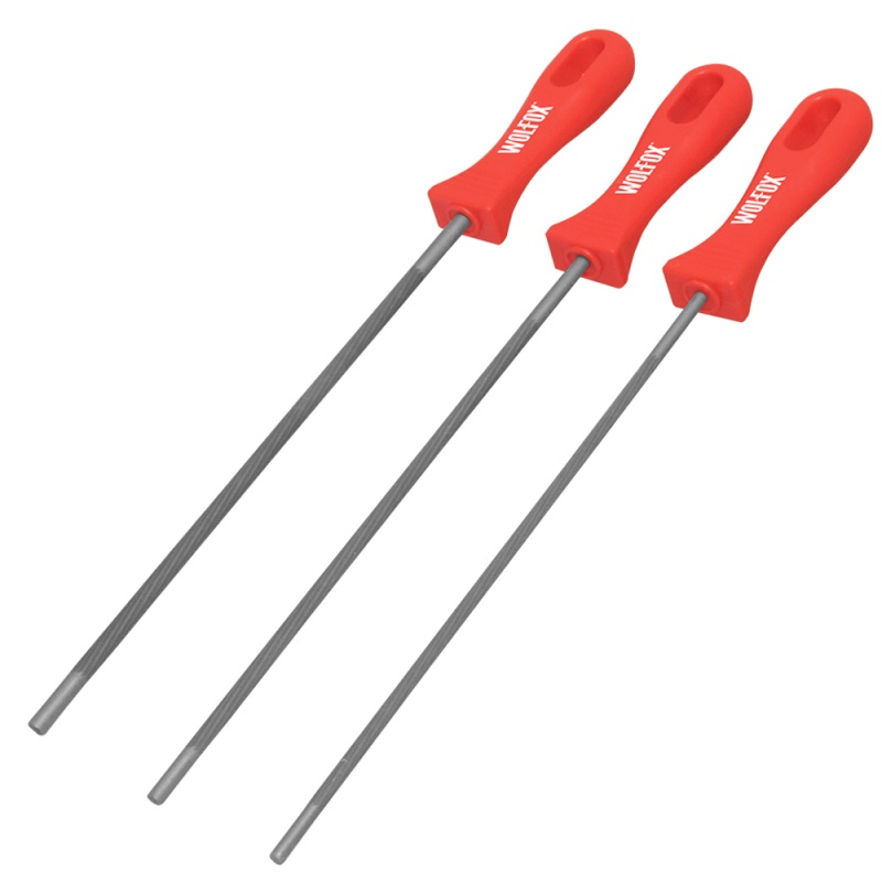 Set de 3 Limas Redondas para Motosierra 8" Corte Fino Wolfox WF0606
