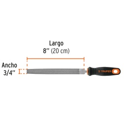Lima Media Caña 3/4" x 8" Corte Bastarda Truper 15318