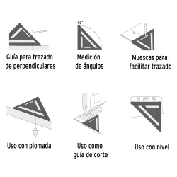 Escuadra Triangular 7" Truper 15131