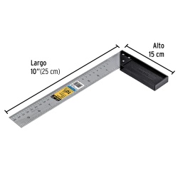 Escuadra Tipo L 10" Pretul 26088