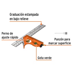 Escuadra Combinada 6" Truper 14369