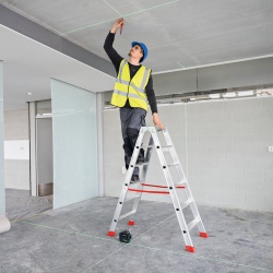 Nivel Láser 360° 3 Líneas Verde 80 Metros 1 Bat + Receptor Bosch GLL 80-33 G