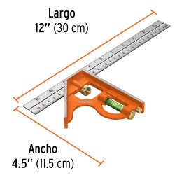 Escuadra Combinada 12" Truper 14380