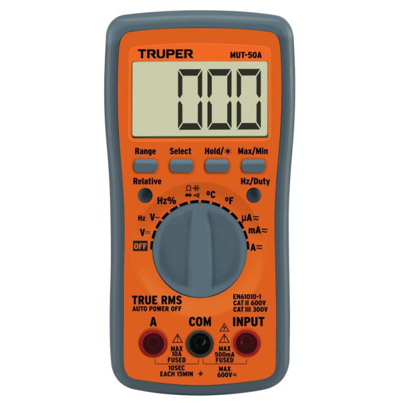 Multimetro Digital + 400 mV - 600 V Truper 100361