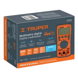 Multimetro Digital + 400 mV - 600 V Truper 100361