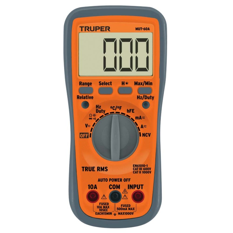 Multimetro Digital + 400 mV - 750 V Truper 100362