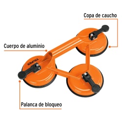 Copa de Succión Triple 12cm 100Kg Truper 100762