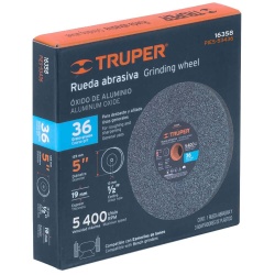 Piedra para Esmeril 5" Grano 36 Truper 16358