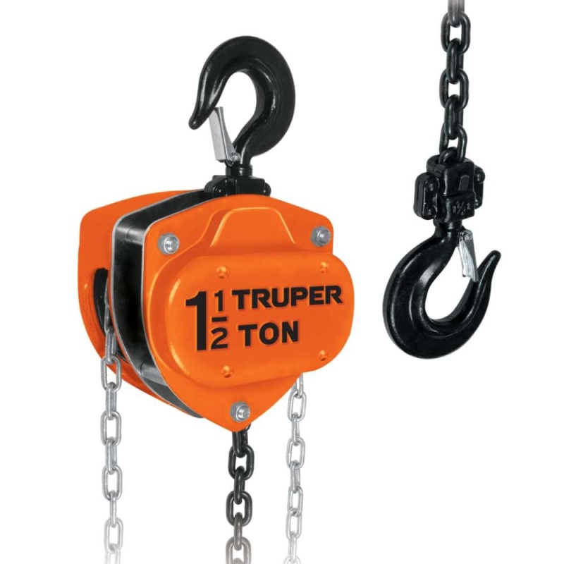 Tecle con Cadena 3.30m 1 1/2 Ton Truper 16825