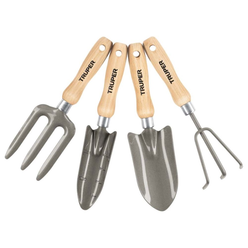 Juego de 4 Herramientas 6" para Jardín Truper 15030