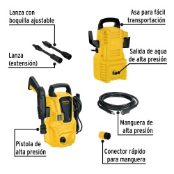 Hidrolavadora de Alta Presión 1200W 93bar Pretul 28155